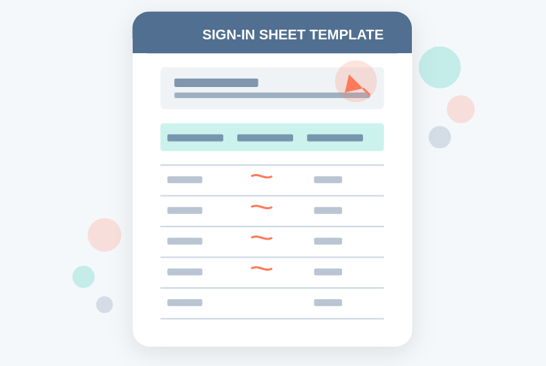 Sign in sheet template