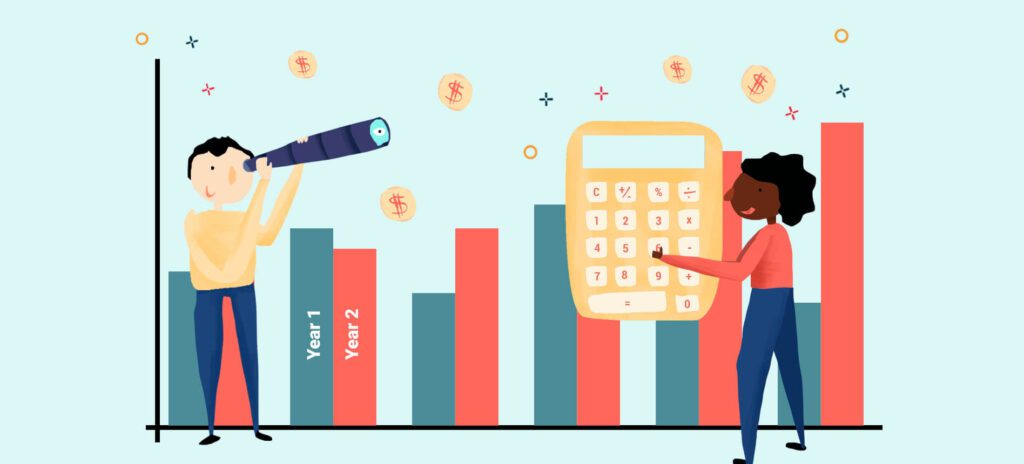 How to calculate year over year growth.